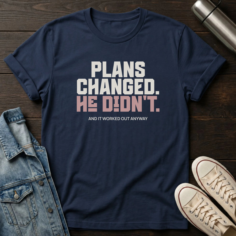 Navy — He Doesn't Change T-Shirt