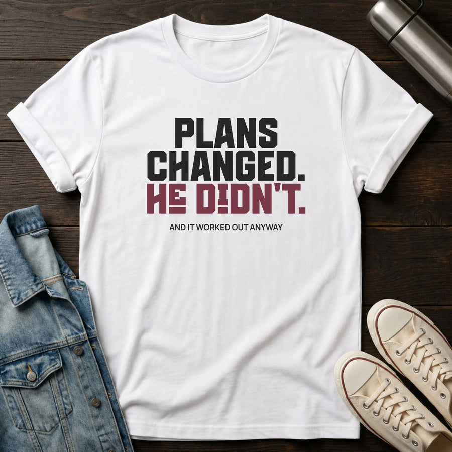 White — He Doesn't Change T-Shirt