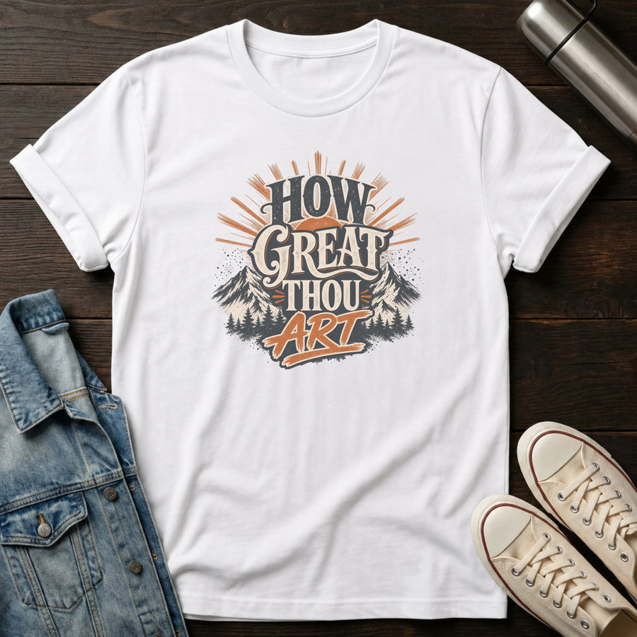 White — How Great Thou Art T-Shirt