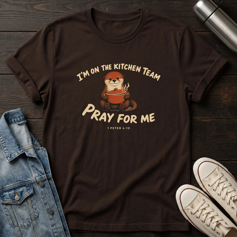 Dark Chocolate — Kitchen Team Prayers T-Shirt
