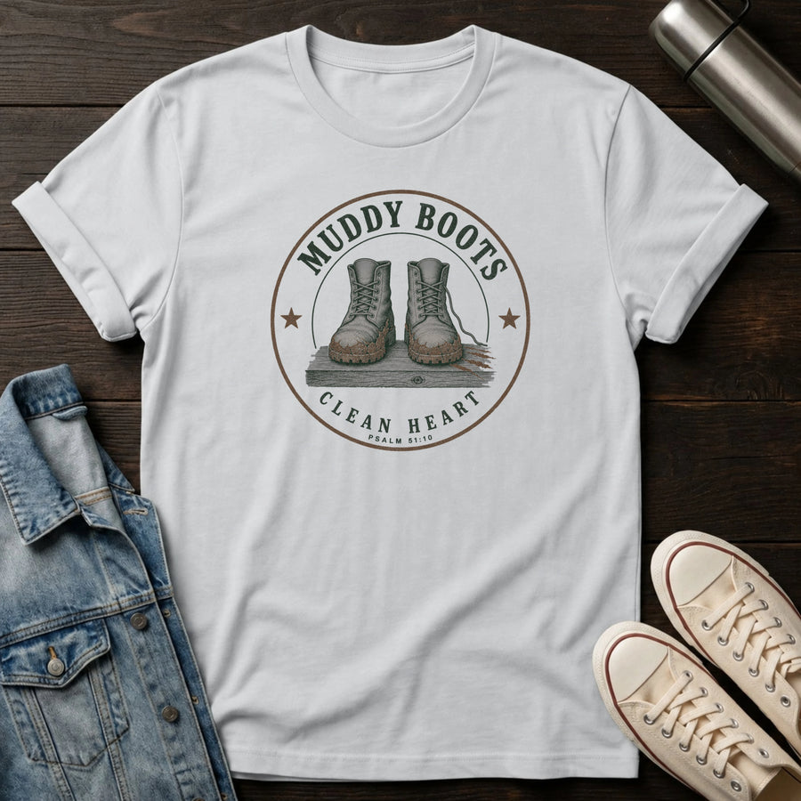 Ice Grey — Muddy Boots Clean Heart T-Shirt