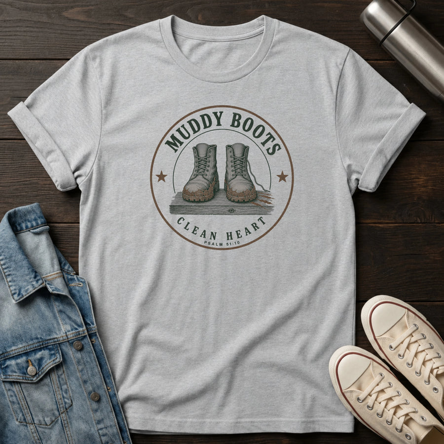 Sport Grey — Muddy Boots Clean Heart T-Shirt