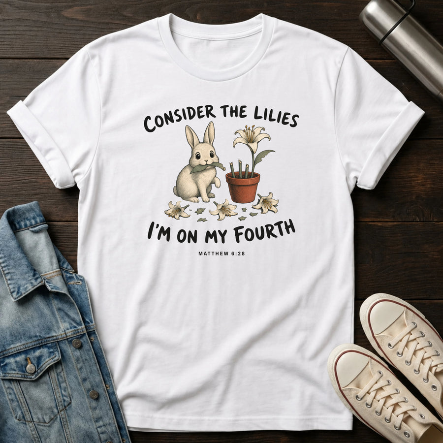 White — On My Fourth T-Shirt