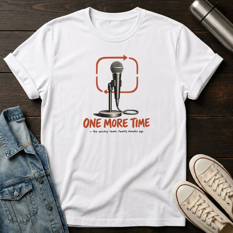 White — One More Time (Mic) T-Shirt