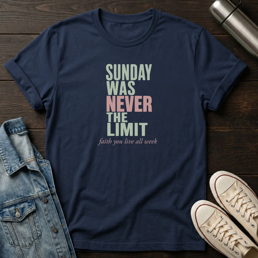 Navy — Sundays are not the Limit T-Shirt