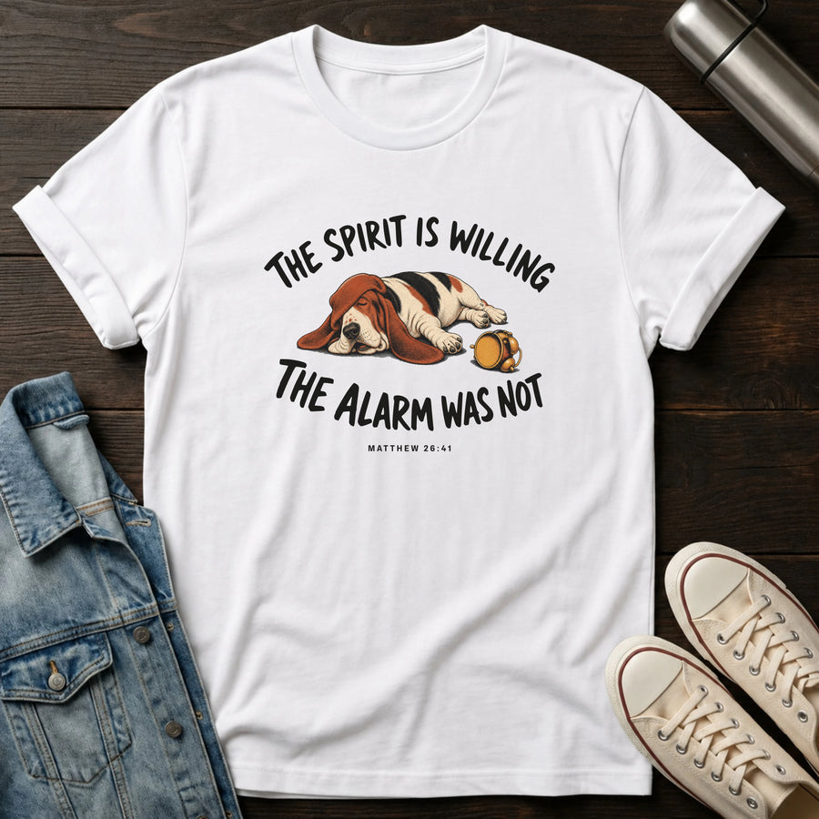 White — Unwilling Alarm T-Shirt