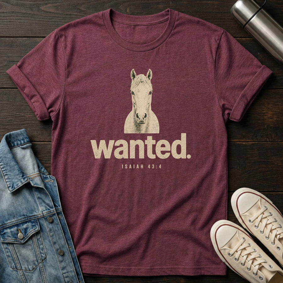 Heather Maroon — Wanted T-Shirt
