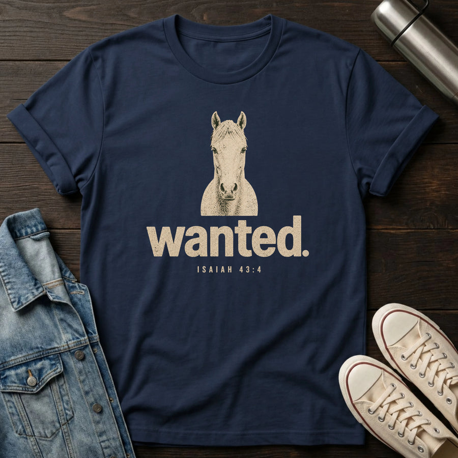 Navy — Wanted T-Shirt