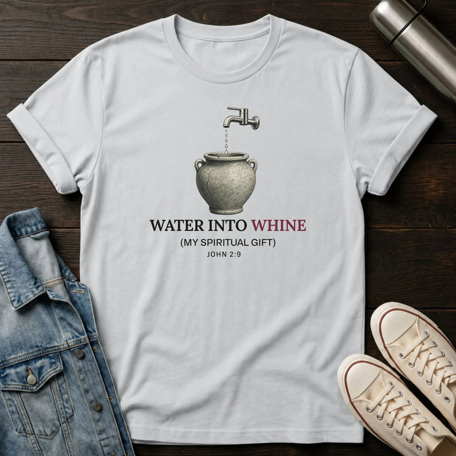 Ice Grey — Water Into Whine T-Shirt