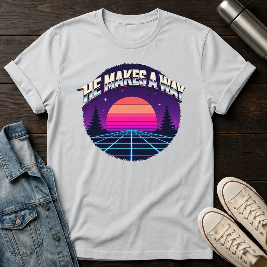 Ice Grey — Waymaker (Synthwave) T-Shirt